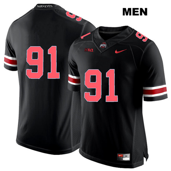 Ohio State Buckeyes Men's Drue Chrisman #91 Red Number Black Authentic Nike No Name College NCAA Stitched Football Jersey BY19G41OW